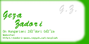 geza zadori business card